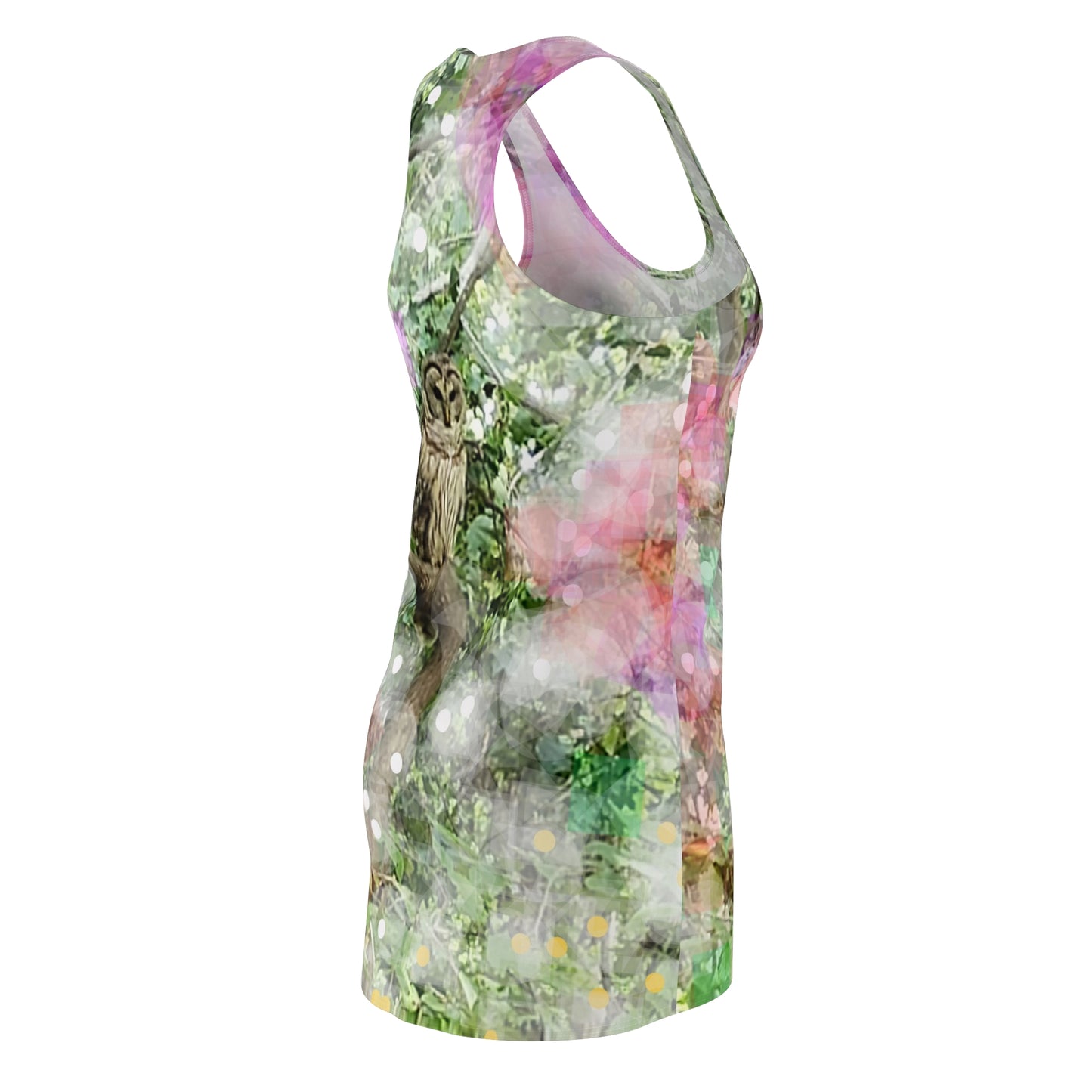 Woodland Owl: Women's Cut & Sew Racerback Dress (AOP)