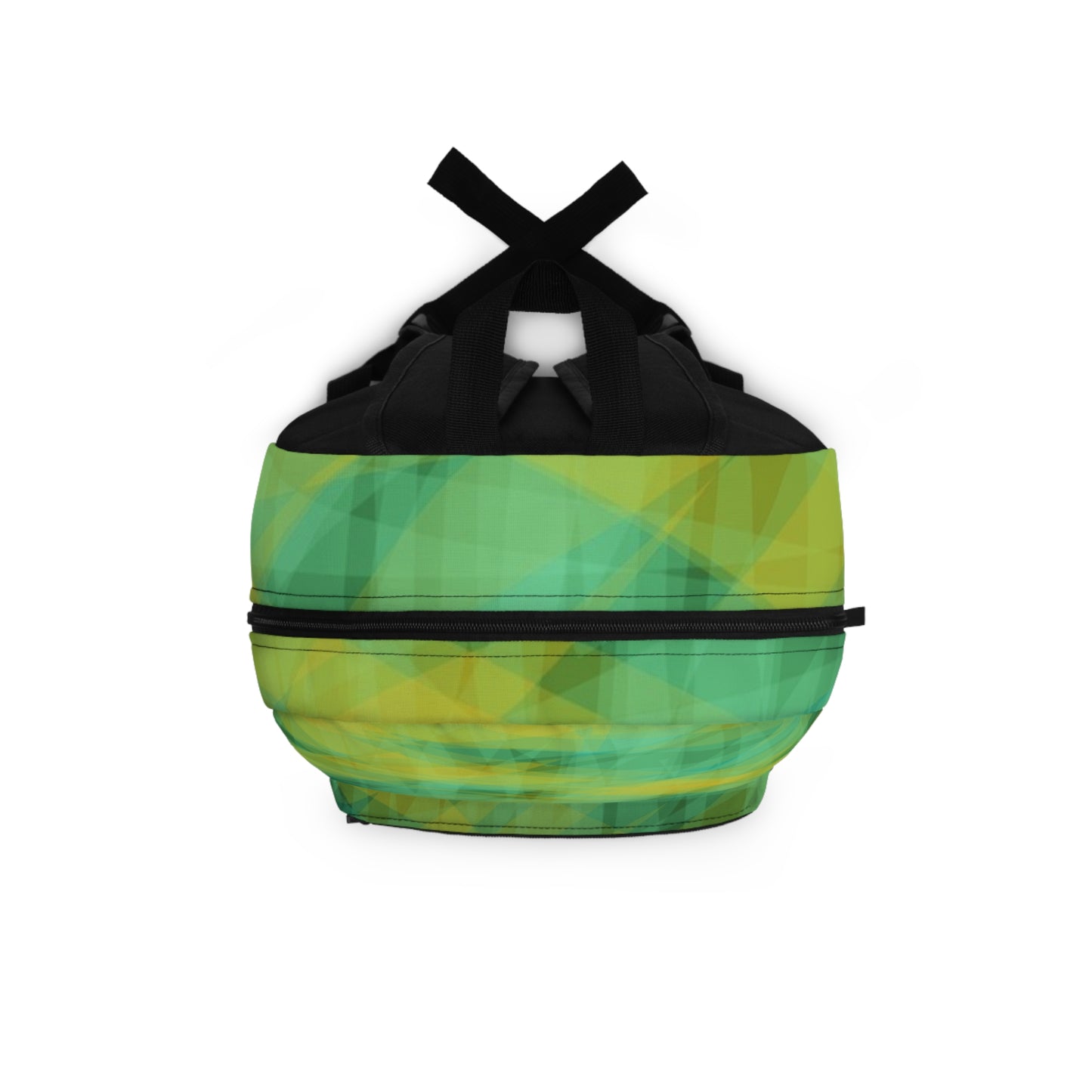 Quietude: Vibrant Geometric Backpack - Colorful Daypack, Stylish Travel Backpack, Unique Gift Idea, Eco-Friendly, Good Vibes Only