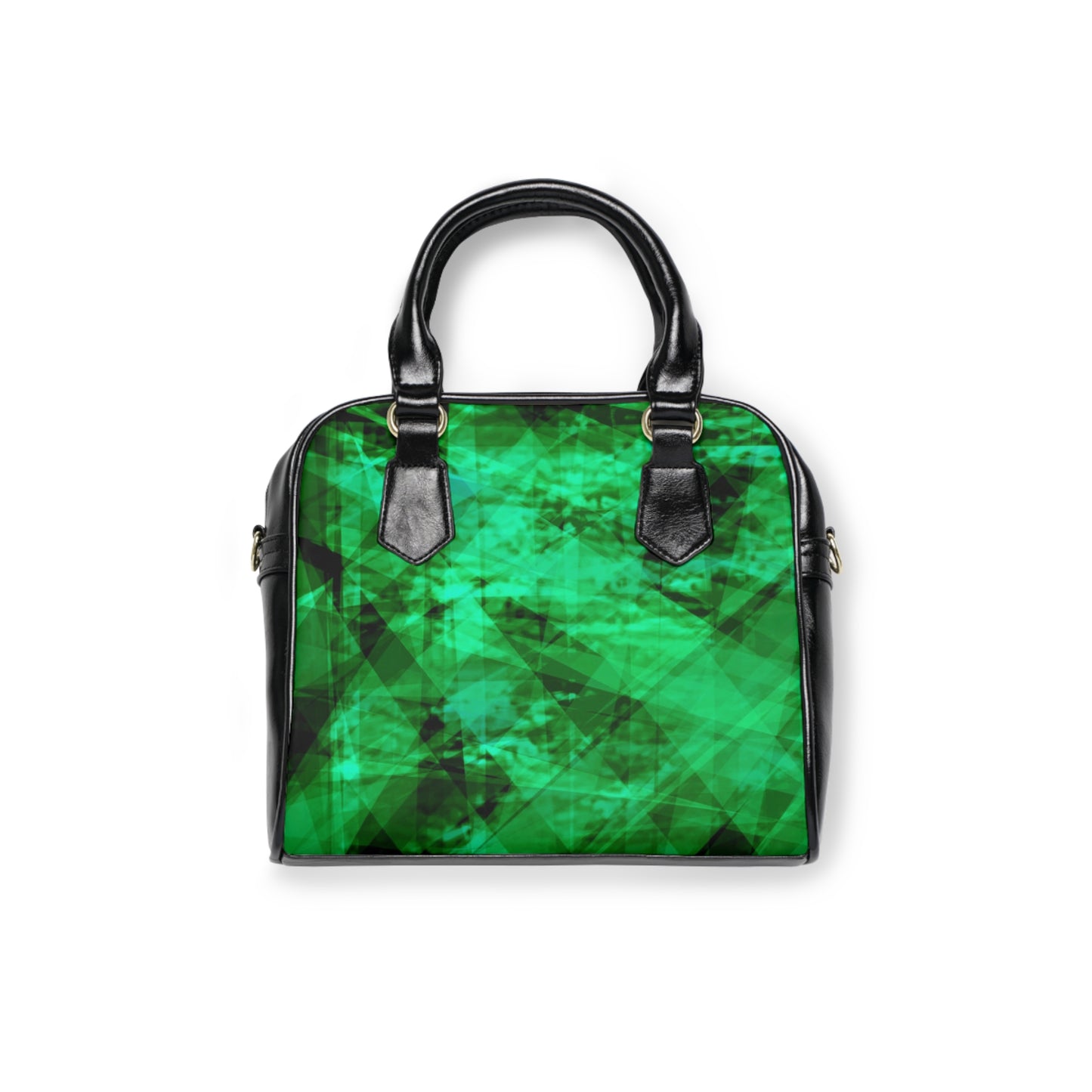 A Gem: Stylish Green Geometric Shoulder Handbag - Trendy Everyday Tote