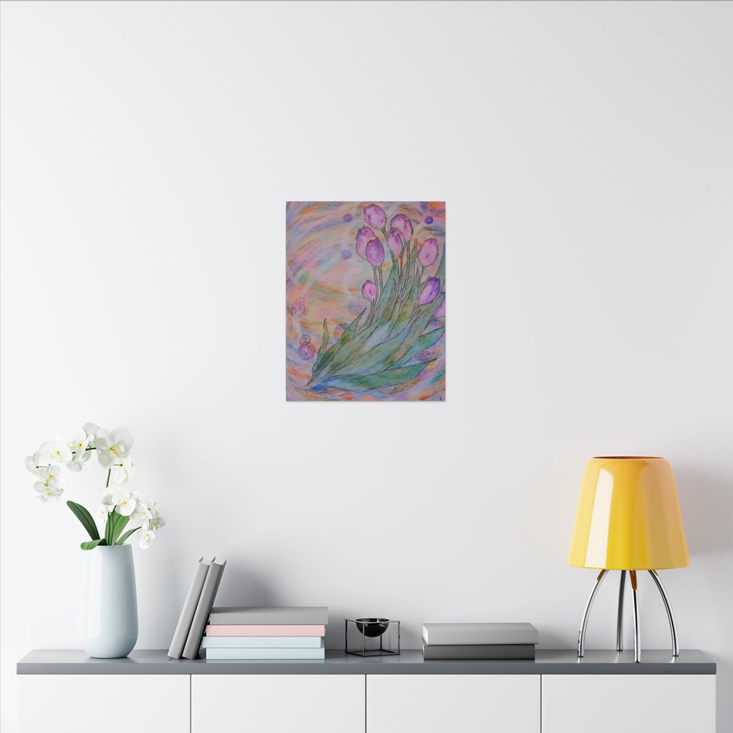 Breathing Tulips: Print 16"x20" Matte Canvas, Stretched, 0.75"