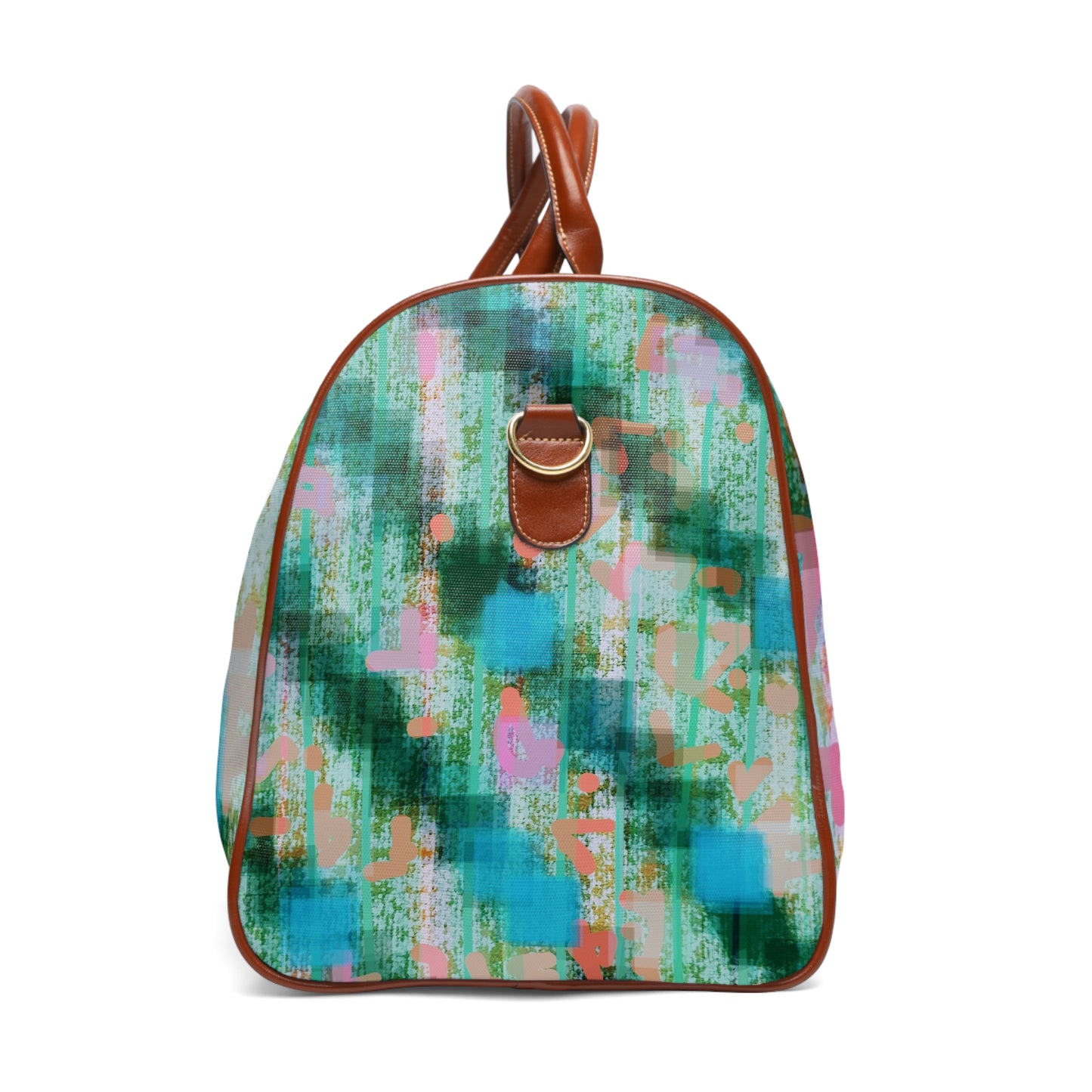 Tuesday Afternoon: Colorful Waterproof Travel Bag - Stylish Weekender with Brown Accents