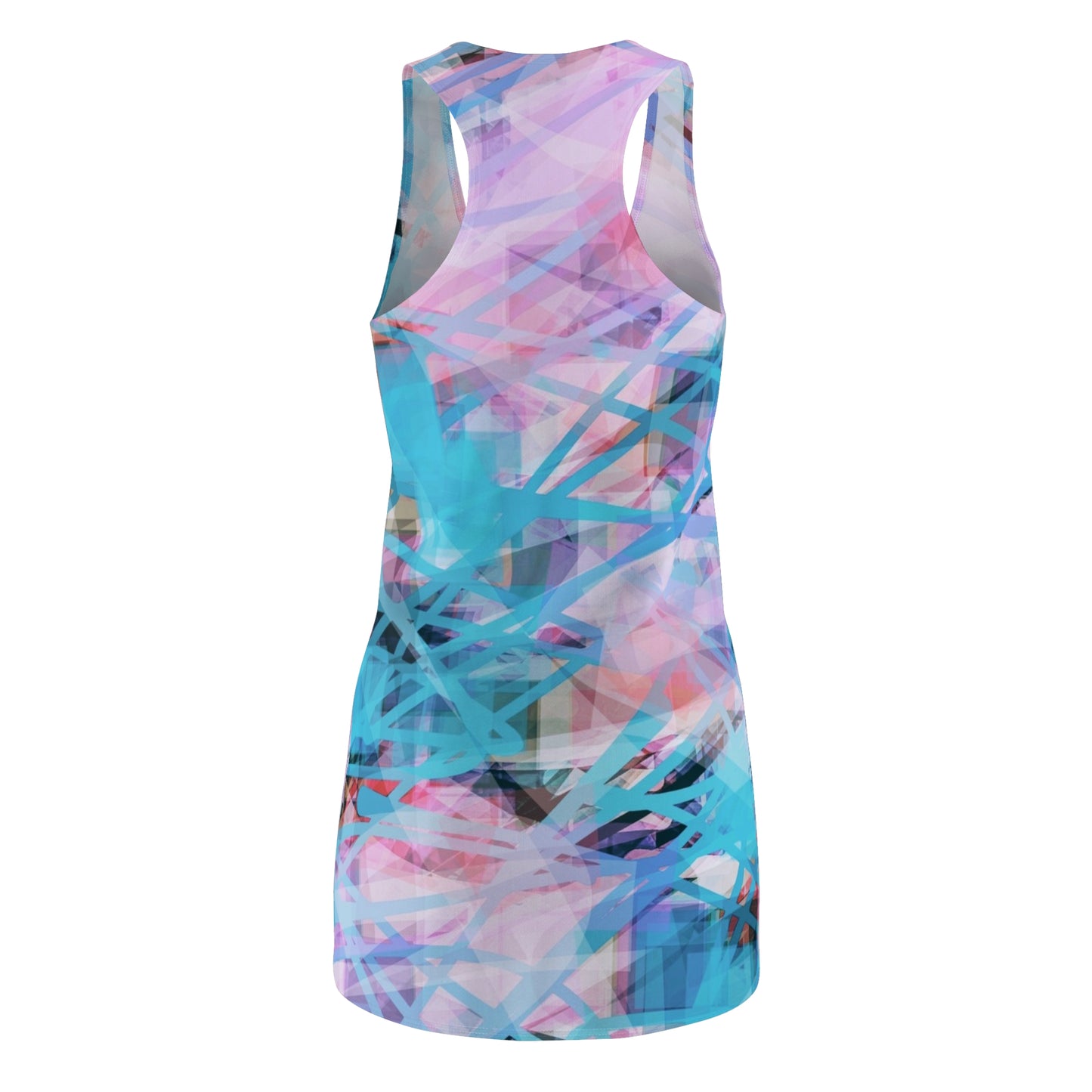 A Little Patience: Pastel Abstract Women's Racerback Dress - Perfect for Summer, Festivals, Beachwear, Casual Outings, and Celebrations