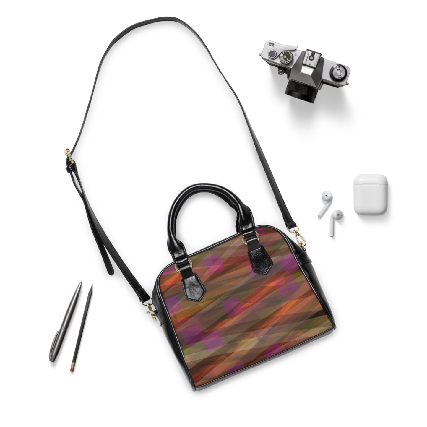 Cheyenne: Stylish Geometric Shoulder Handbag - Trendy Purse for Everyday Use