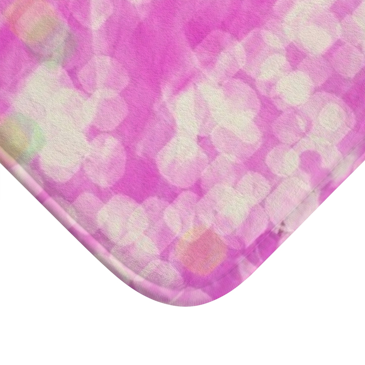 Anew: Pink Bokeh Bath Mat, Soft Cotton Bathroom Rug, Cute Home Decor, Gift for Her, Relaxing Spa Atmosphere