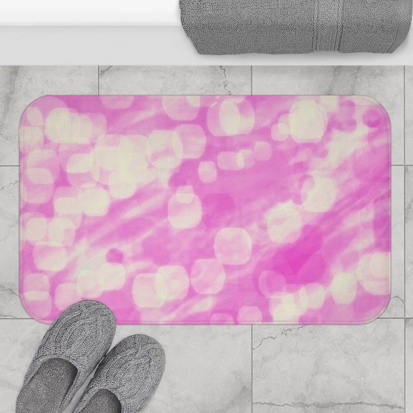 Anew: (34"x21") Cozy Pink Bathmat with Soft Texture, Ideal for Bathroom Decor, Shower Mat, Home Spa, Gift for Her, Mother's Day Gift