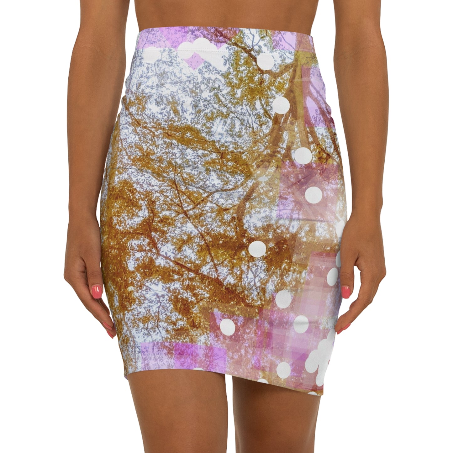 Auburn: Women's Mid-Waist Pencil Skirt (AOP)