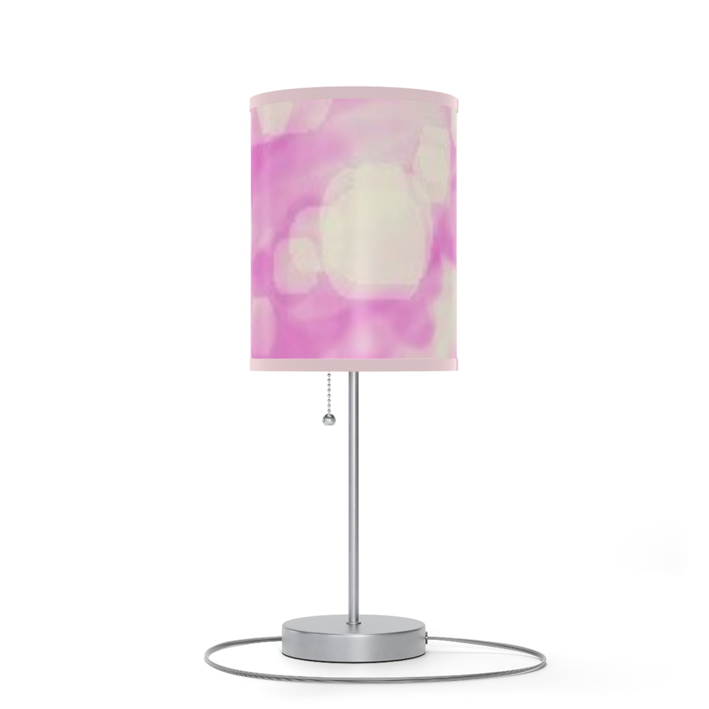 Anew: {Pink Trim} Pink Bokeh Table Lamp, Soft Lighting, Home Decor, Bedroom, Living Room, Gift for Her, Modern Design, Unique Nightstand Light