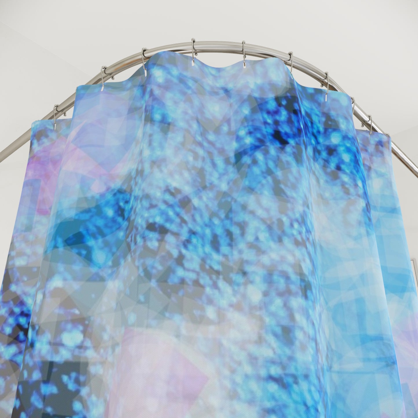 Sapphire Softly: Shower Curtains 71"x74"