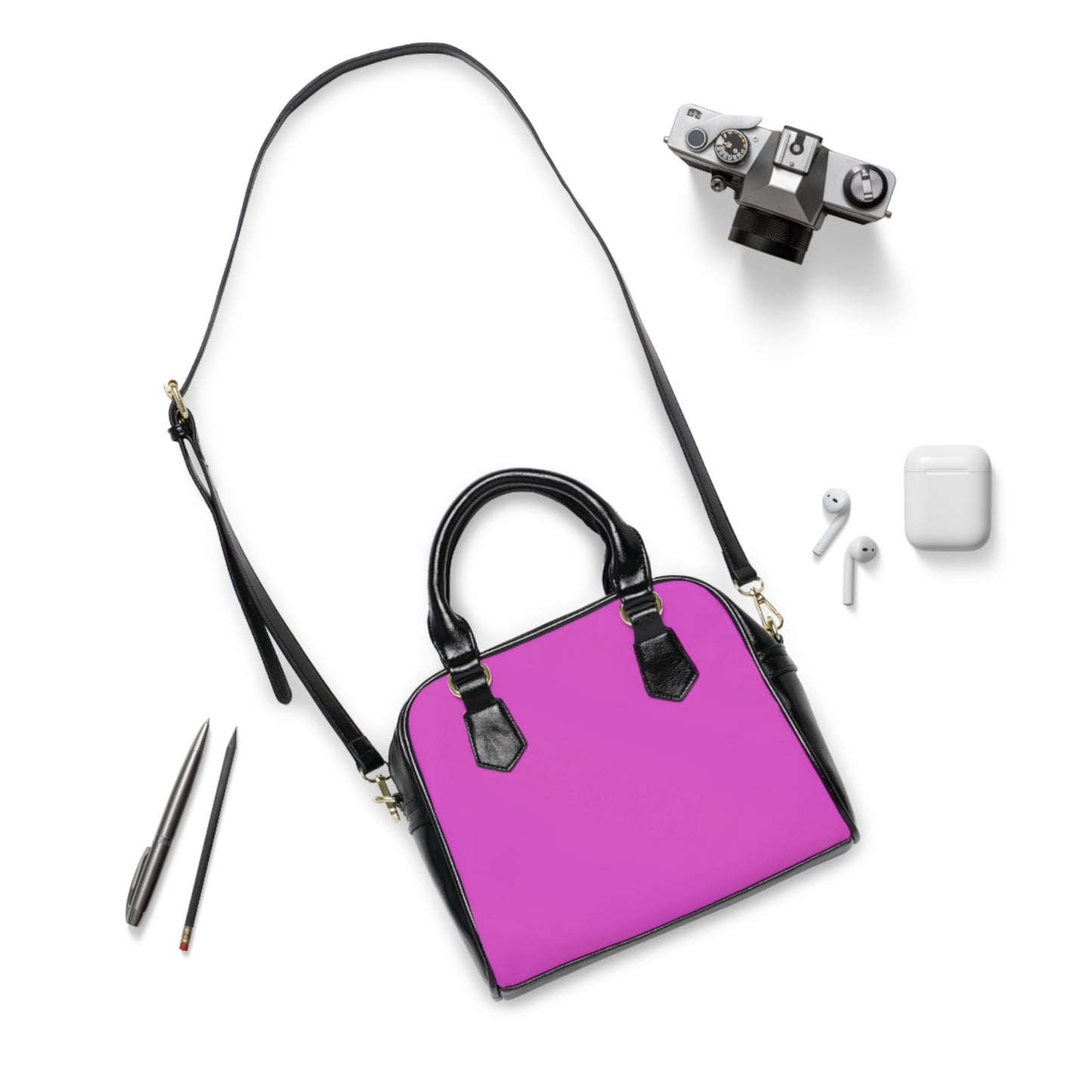 Bobbie: Chic Fuscia pink Shoulder Handbag - Stylish Accessory for Every Occasion