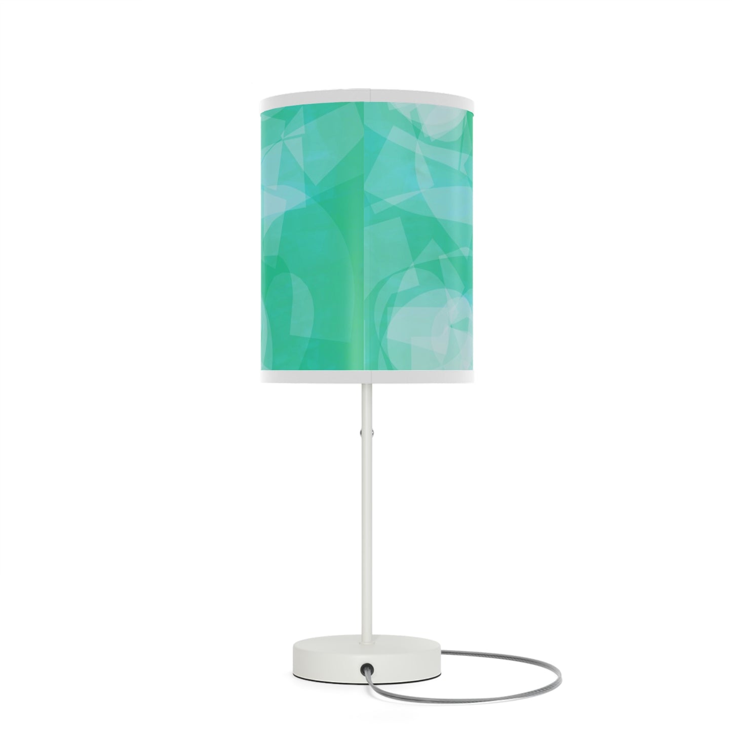 Sharona: WH Trim; Modern Table Lamp with Turquoise Design - Perfect for Home Decor