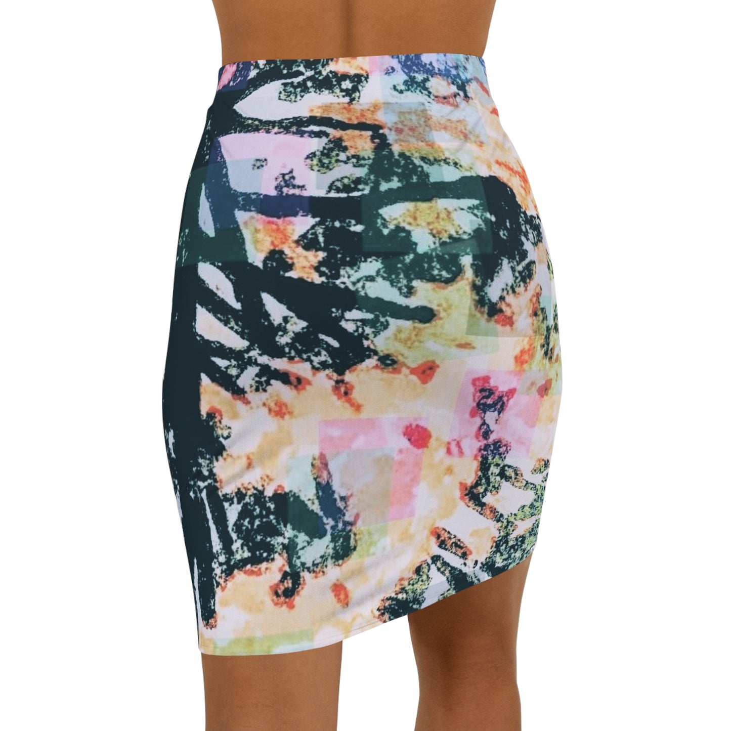 Tree Luv: Women's Mid-Waist Pencil Skirt (AOP)