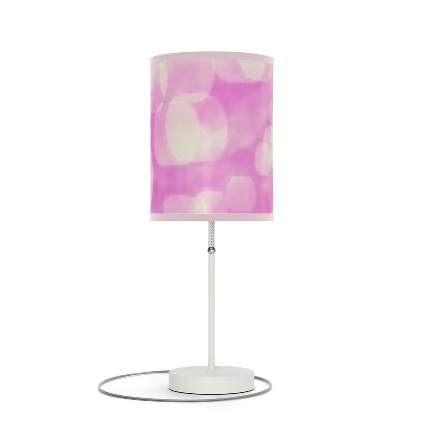 Anew: {Pink Trim} Pink Bokeh Table Lamp, Soft Lighting, Home Decor, Bedroom, Living Room, Gift for Her, Modern Design, Unique Nightstand Light