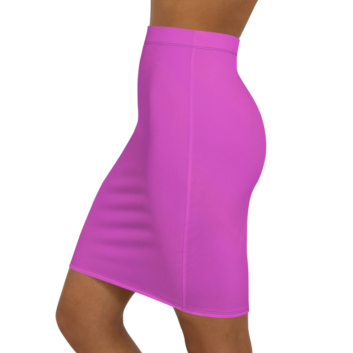 Bobbie: Chic High-Waisted Pink Pencil Skirt - Stylish & Versatile for Every Occasion