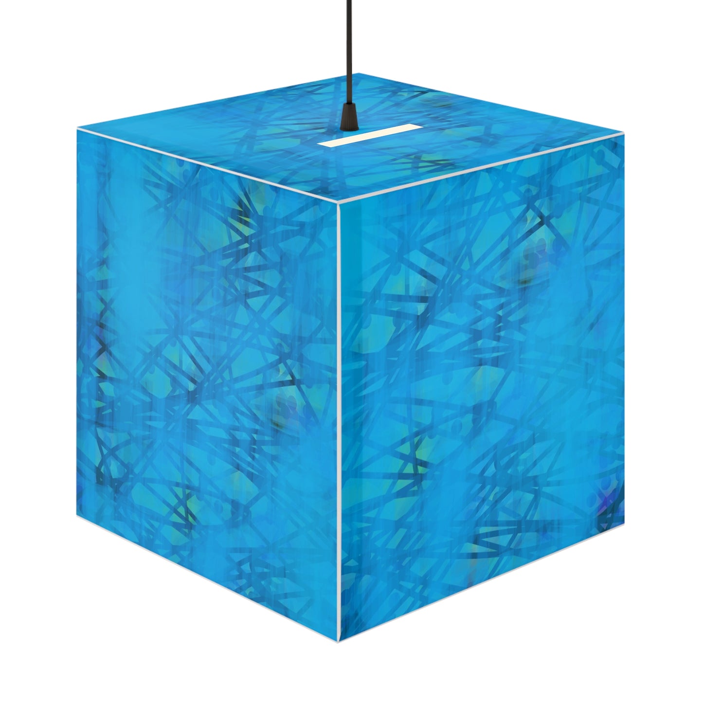 Carmen: Stunning Light Cube Lamp, Modern Pendant Light, Home Decor, Mood Lighting, Blue Aesthetic, Unique Gift Idea