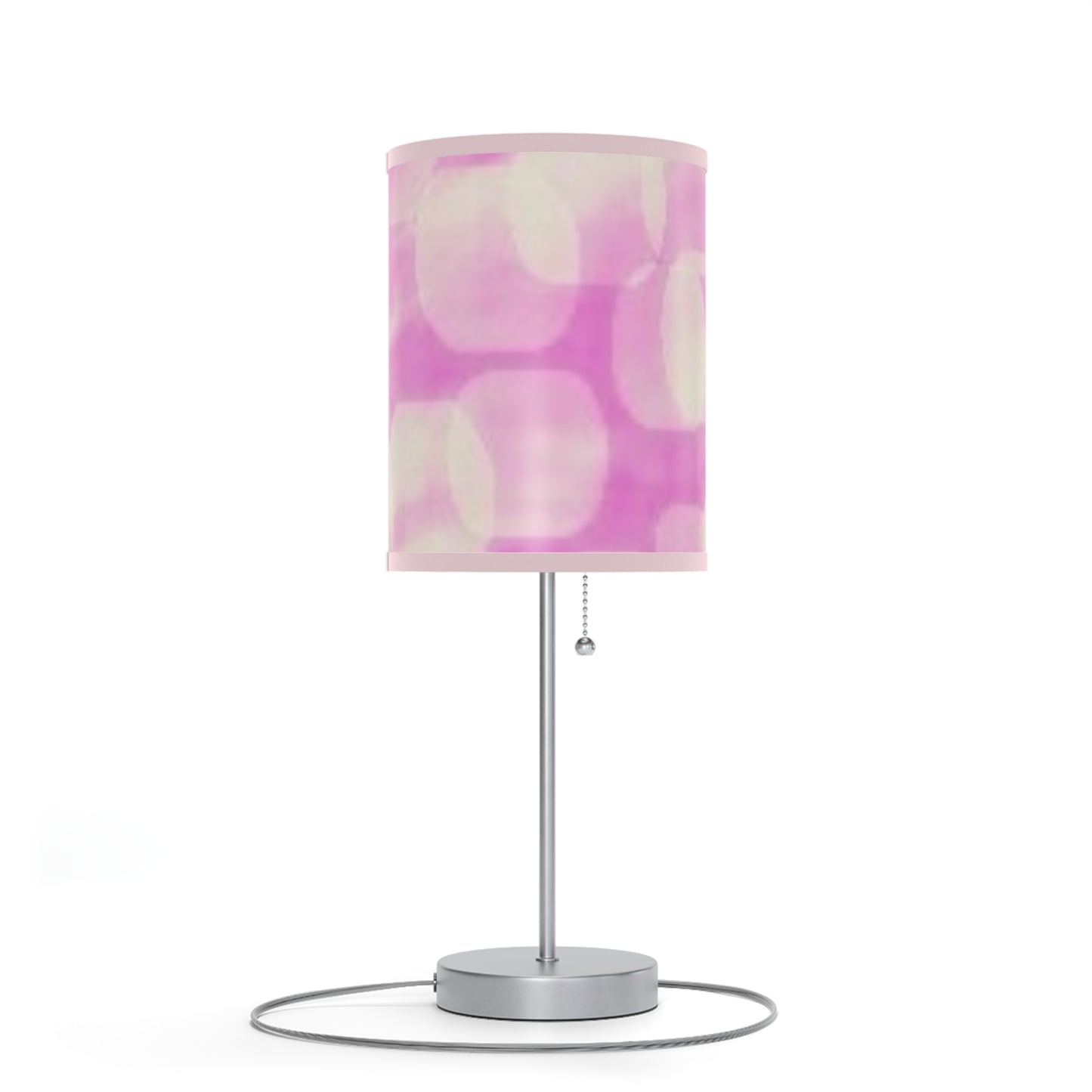 Anew: {Pink Trim} Pink Bokeh Table Lamp, Soft Lighting, Home Decor, Bedroom, Living Room, Gift for Her, Modern Design, Unique Nightstand Light