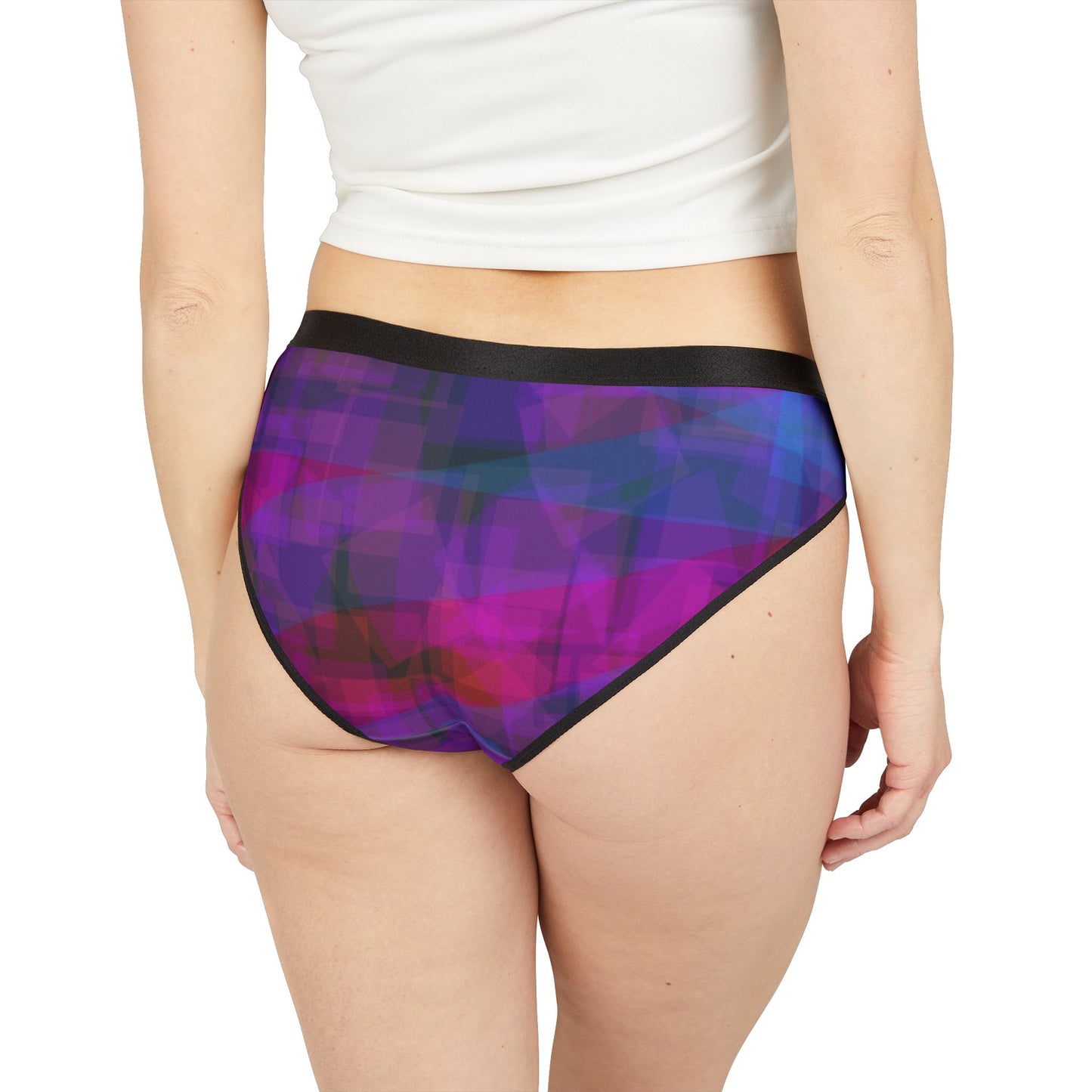 Cherry Blue: Colorful Women's Underwear Set, Vivid Bikini and Briefs, Gradient AOP Intimates, Bold Print Lingerie, Gift for Her
