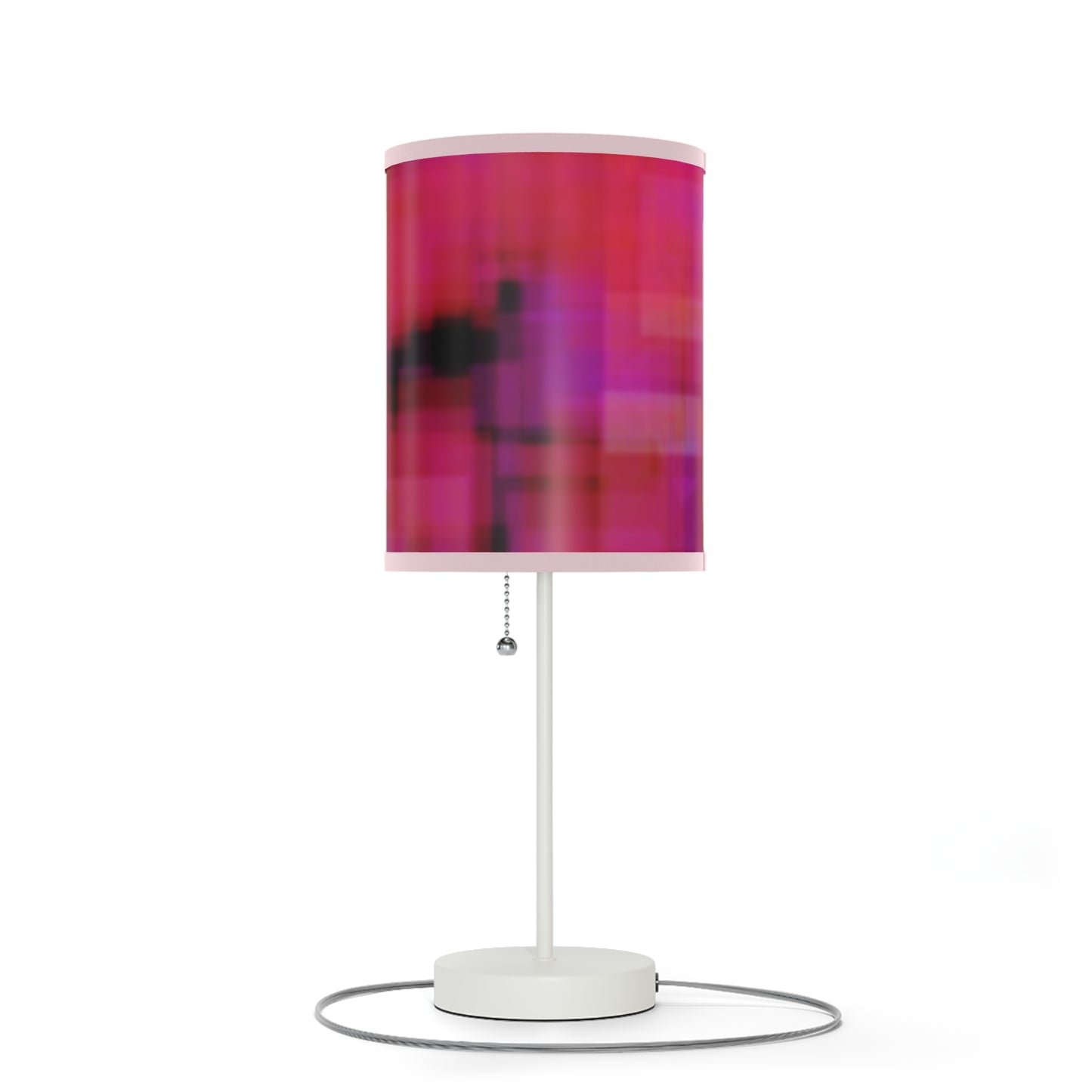 Amaltheia: Pink Trim Vibrant Modern Table Lamp, Bedroom Decor, Nightstand Lamp, Colorful Lighting, Home Accent, Artful Illumination