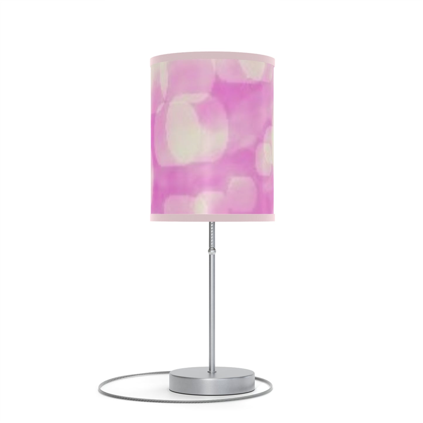 Anew: {Pink Trim} Pink Bokeh Table Lamp, Soft Lighting, Home Decor, Bedroom, Living Room, Gift for Her, Modern Design, Unique Nightstand Light