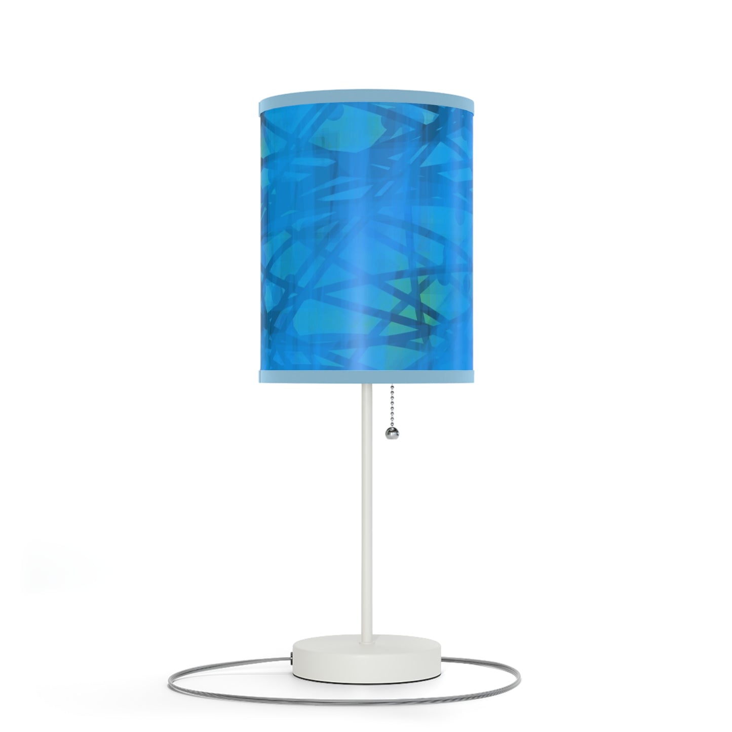 Carmen: {Blue Trim} Blue Abstract Table Lamp, Modern Decor, Bedroom Lighting, Nightstand Lamp, Home Interior, Artistic Design, Gift for Her