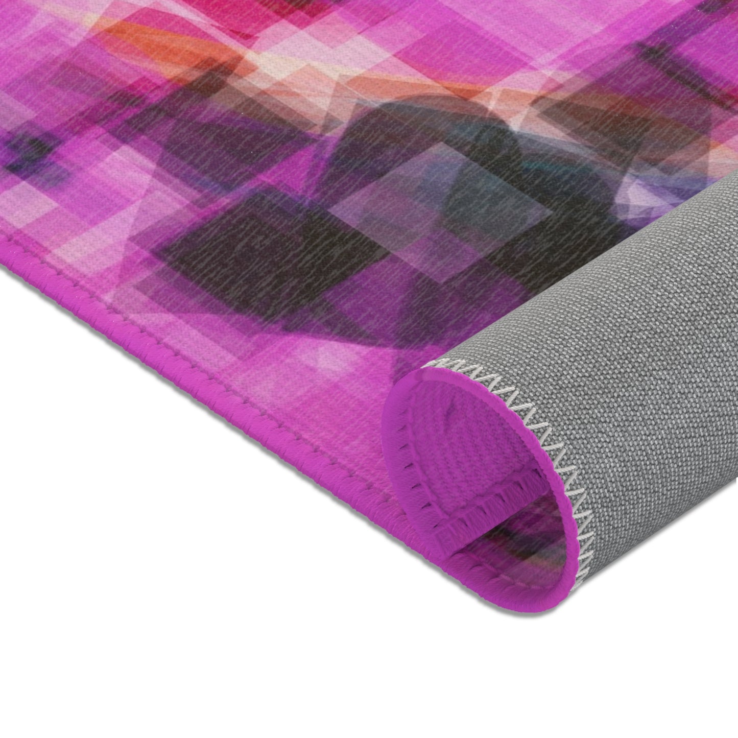 Mauve Codes: 24"x36" Abstract Colorful Area Rug - Modern Home Decor