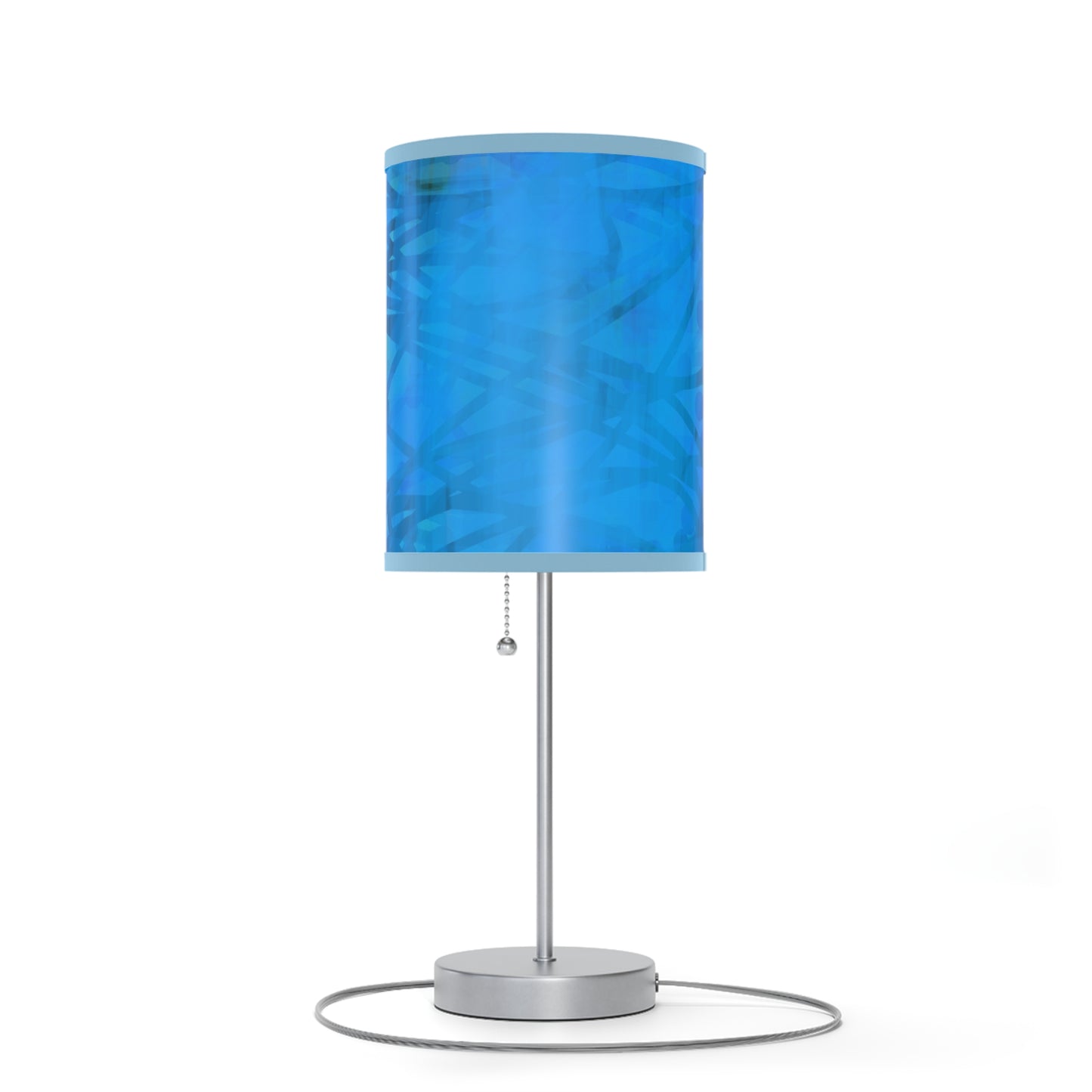 Carmen: {Blue Trim} Blue Abstract Table Lamp, Modern Decor, Bedroom Lighting, Nightstand Lamp, Home Interior, Artistic Design, Gift for Her