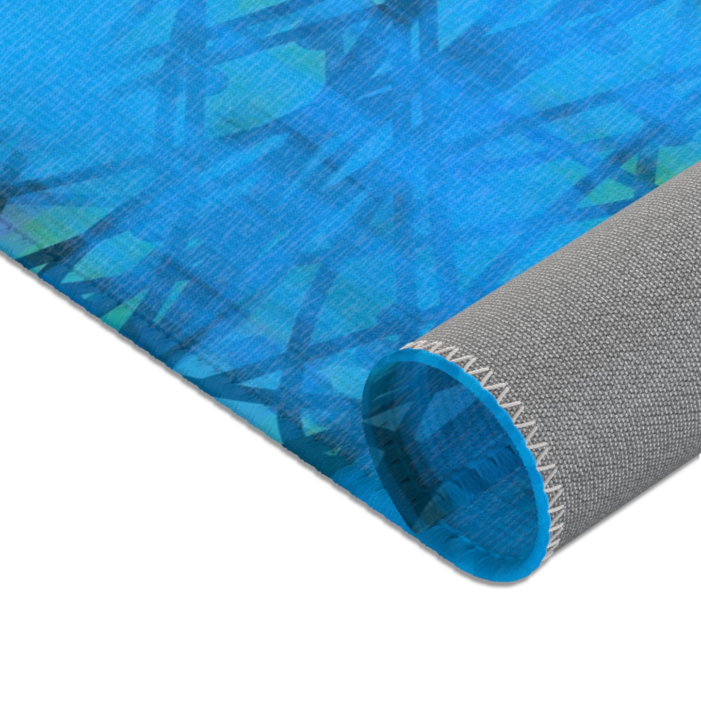 Carmen: 24"x36" Vibrant Blue Abstract Area Rug - Modern Decor for Stylish Living Spaces