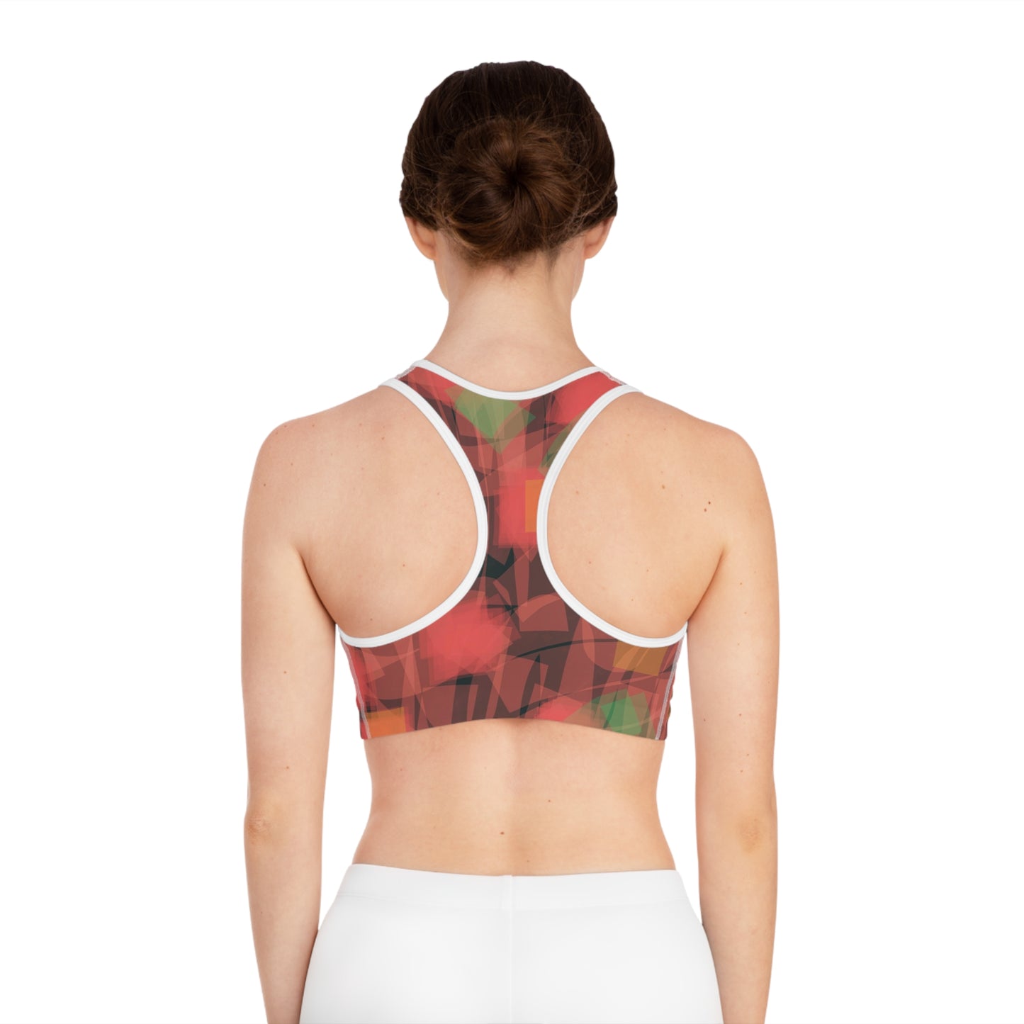 Lupe I: WH Trim Abstract Sports Bra - Stylish and Comfortable Activewear for Fitness Enthusiasts