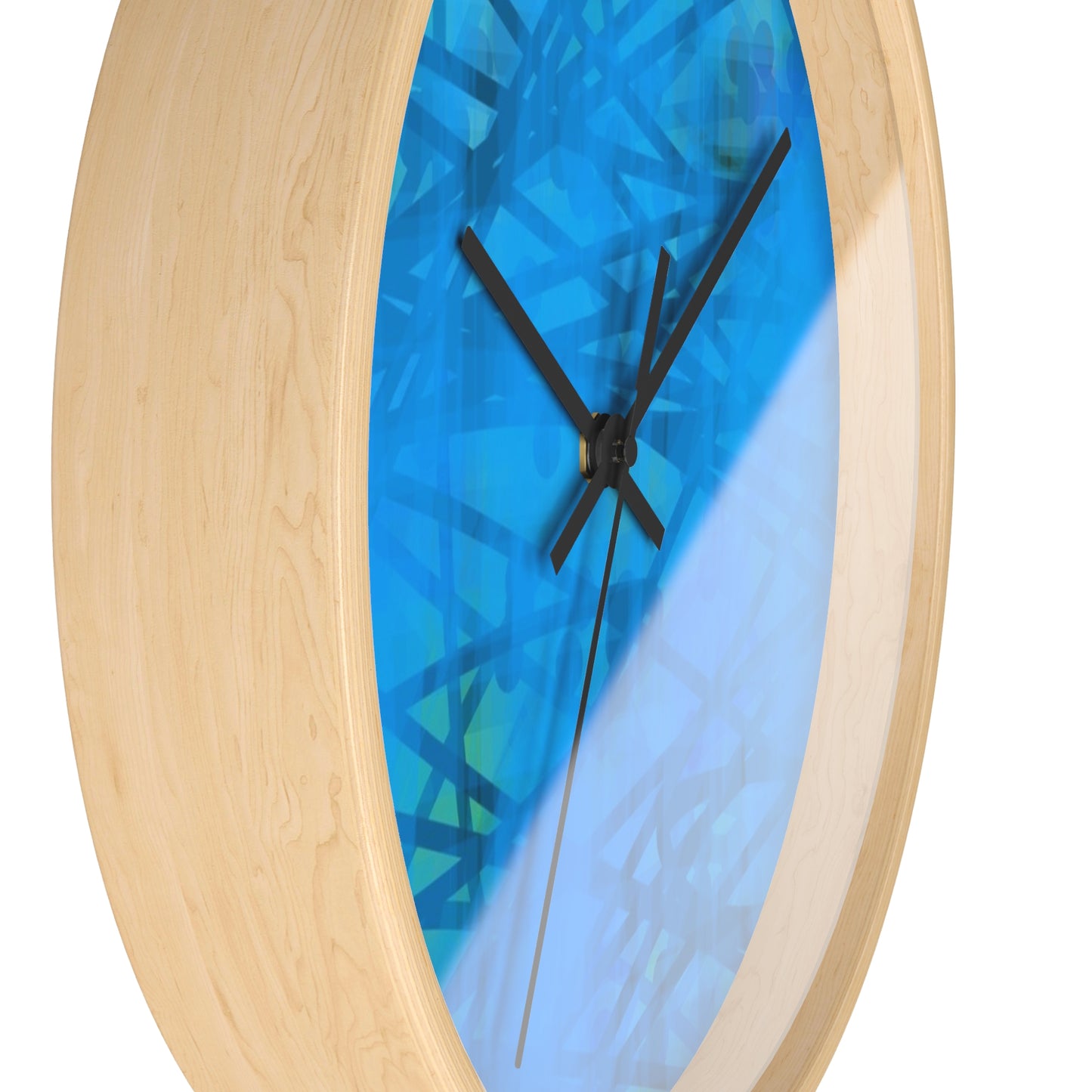 Carmen: Modern Abstract Blue Wall Clock - Stylish Home Decor