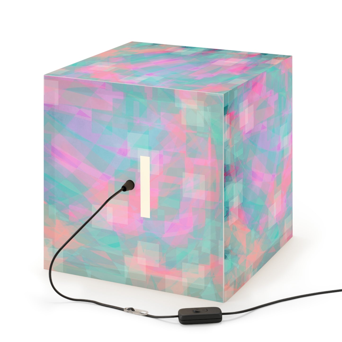 Sol Shimmer: Soothing, Colorful Light Cube Pendant Lamp, Modern Décor, Ambient Lighting, Home Office, Unique Gift Idea, Artistic Illumination