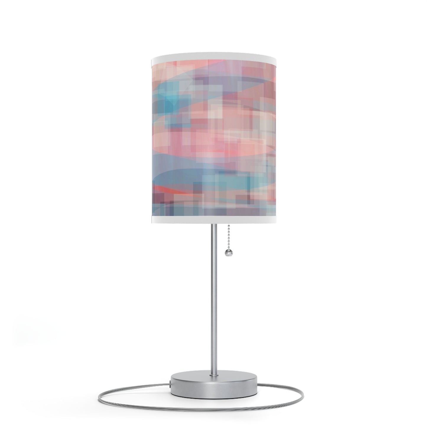 Bernadette: WH Trim; Abstract Design Table Lamp – Modern Home Decor
