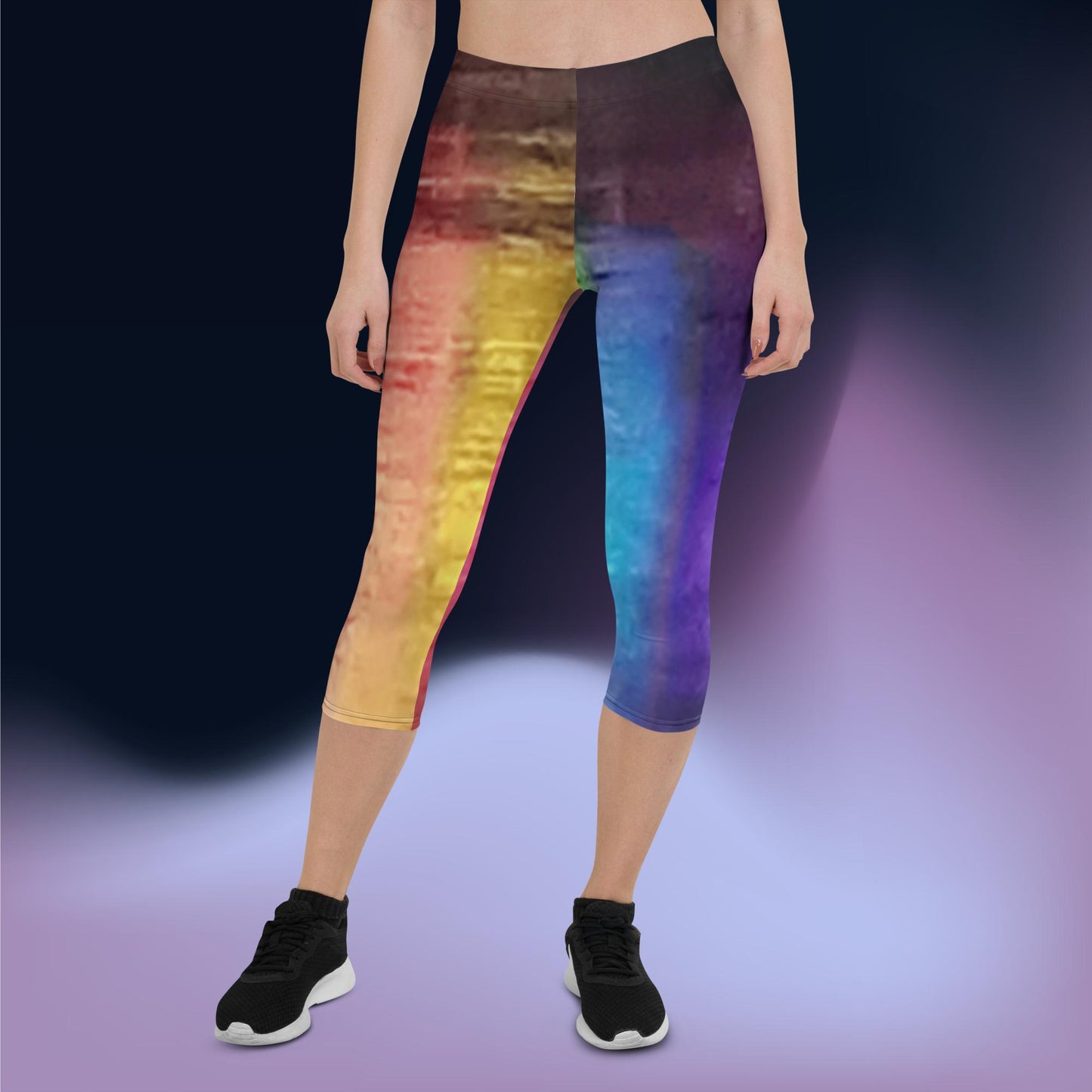 Neon Rain: Capri Leggings