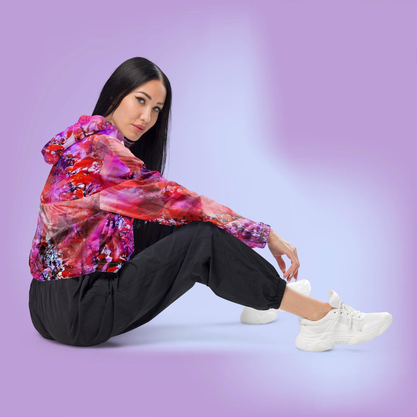 Garnet: Women’s cropped windbreaker