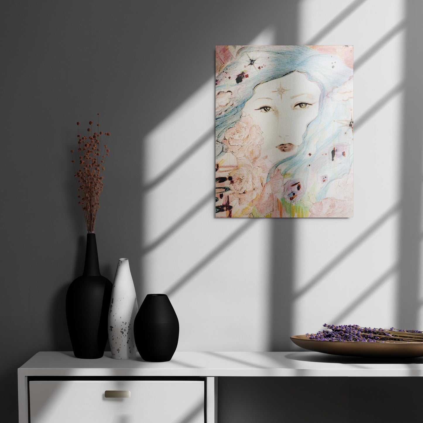 Beautiful Priestess: Metal prints: 16"x20"