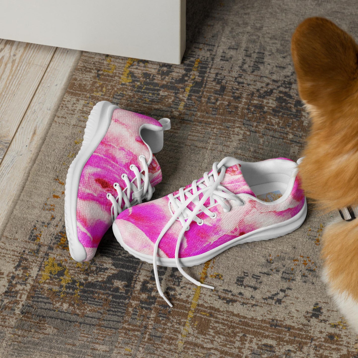 Rose High: White Trim Women’s athletic shoes