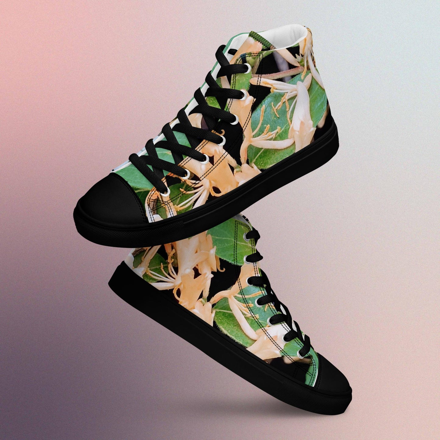 Honey Creme: Women’s high top canvas shoes: BK