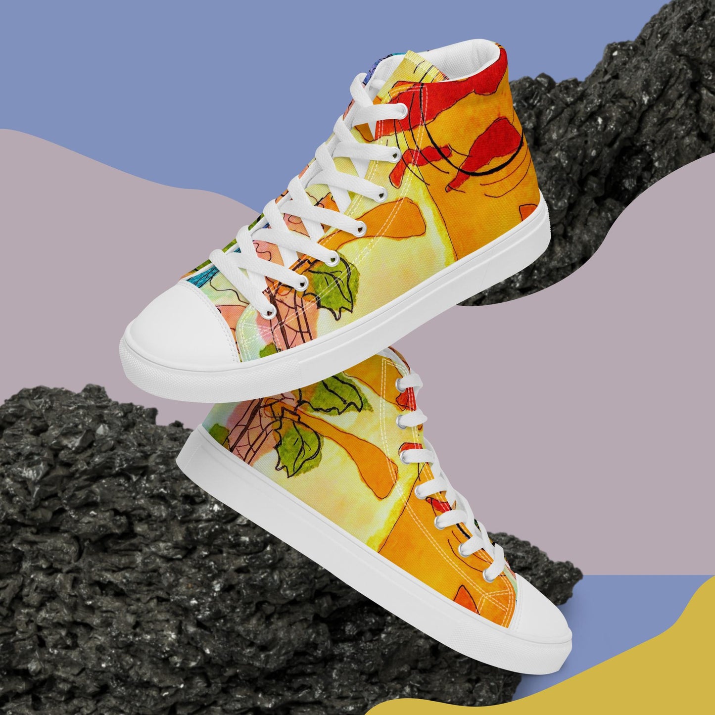 Sunset Village: Women’s high top canvas shoes: WH