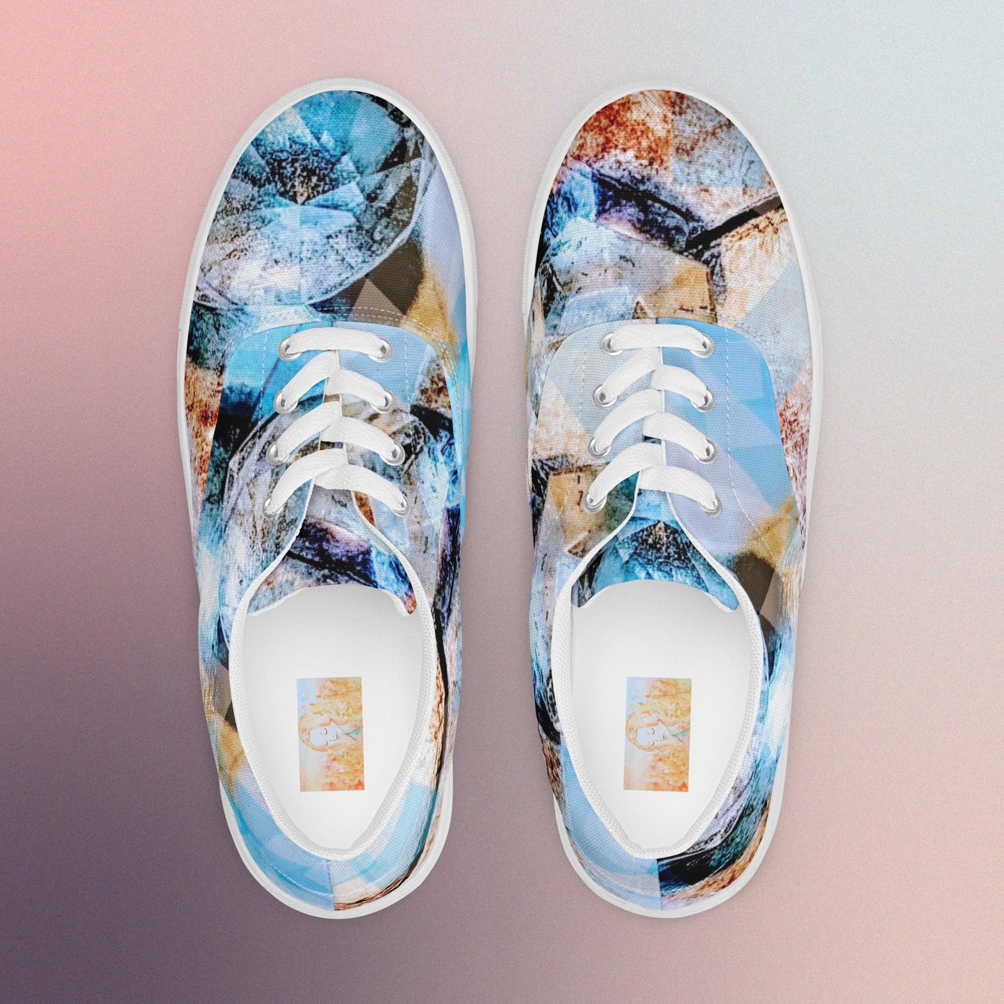 Crystal Clear: Women’s lace-up canvas shoes