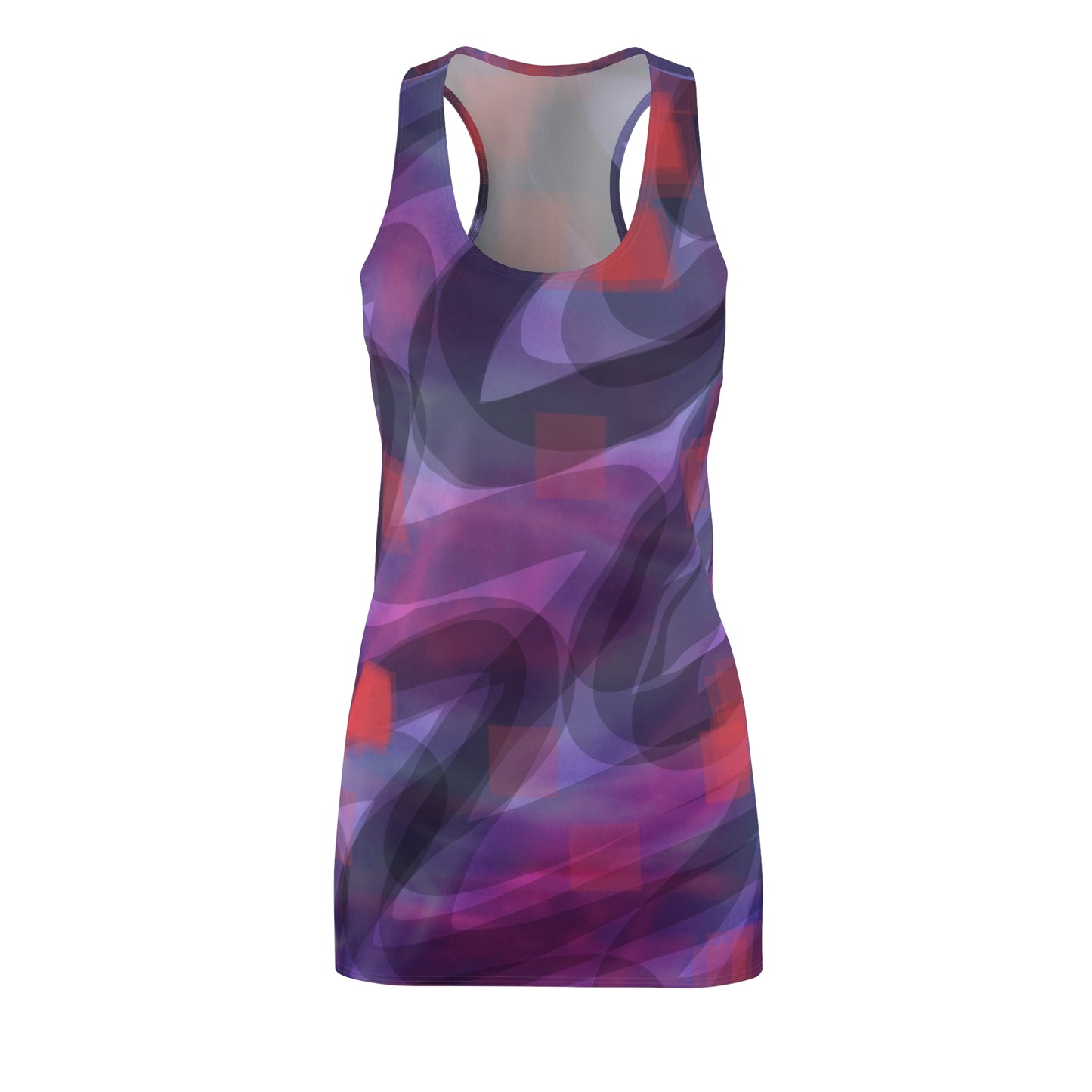 GIA:  Vibrant Abstract Racerback Dress - Stylish Summer Fashion, Casual Chic Streetwear