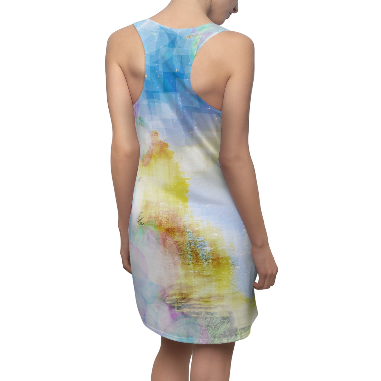 Glimmering:  Women's Cut & Sew Racerback Dress (AOP)