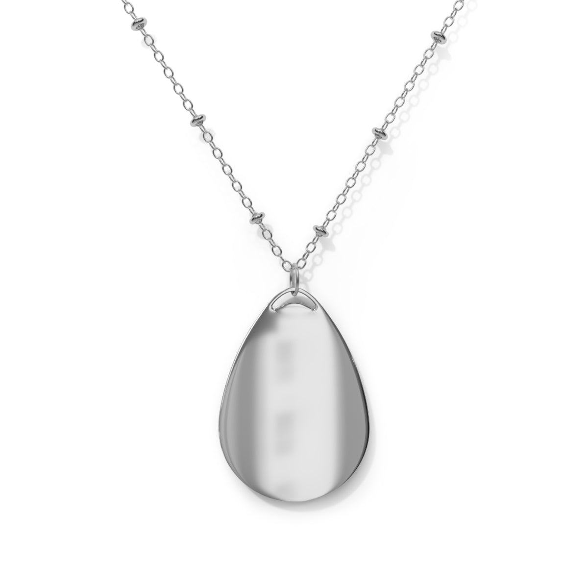 Pegasus: Oval Pendant Necklace — Goth Pegasus Silhouette Teardrop Jewelry