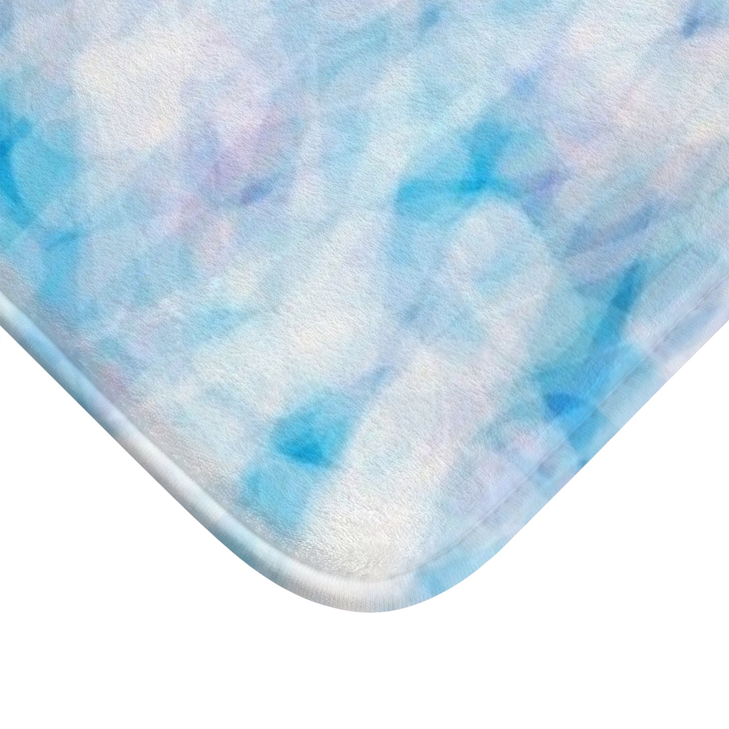 Blue Sugar: (24"x17") Aqua Dream Bathmat - Soft Design for Bathroom Decor, Spa Days, Housewarming Gift, Shabby Chic Vibe, Cozy Living