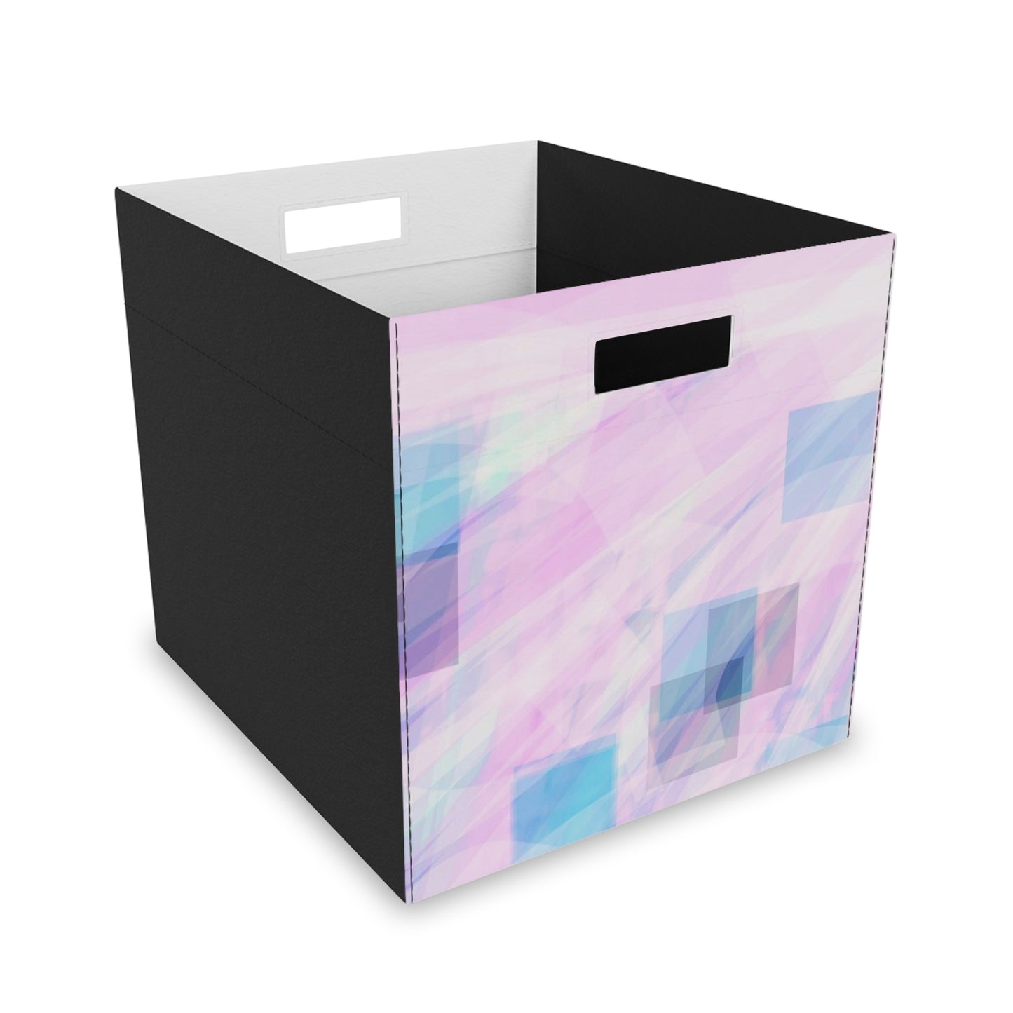 Light Codes: Abstract Pastel Felt Storage Box, Home Organization Bins, Stylish Room Decor, Ethereal Decor, Functional Decorative Storage
