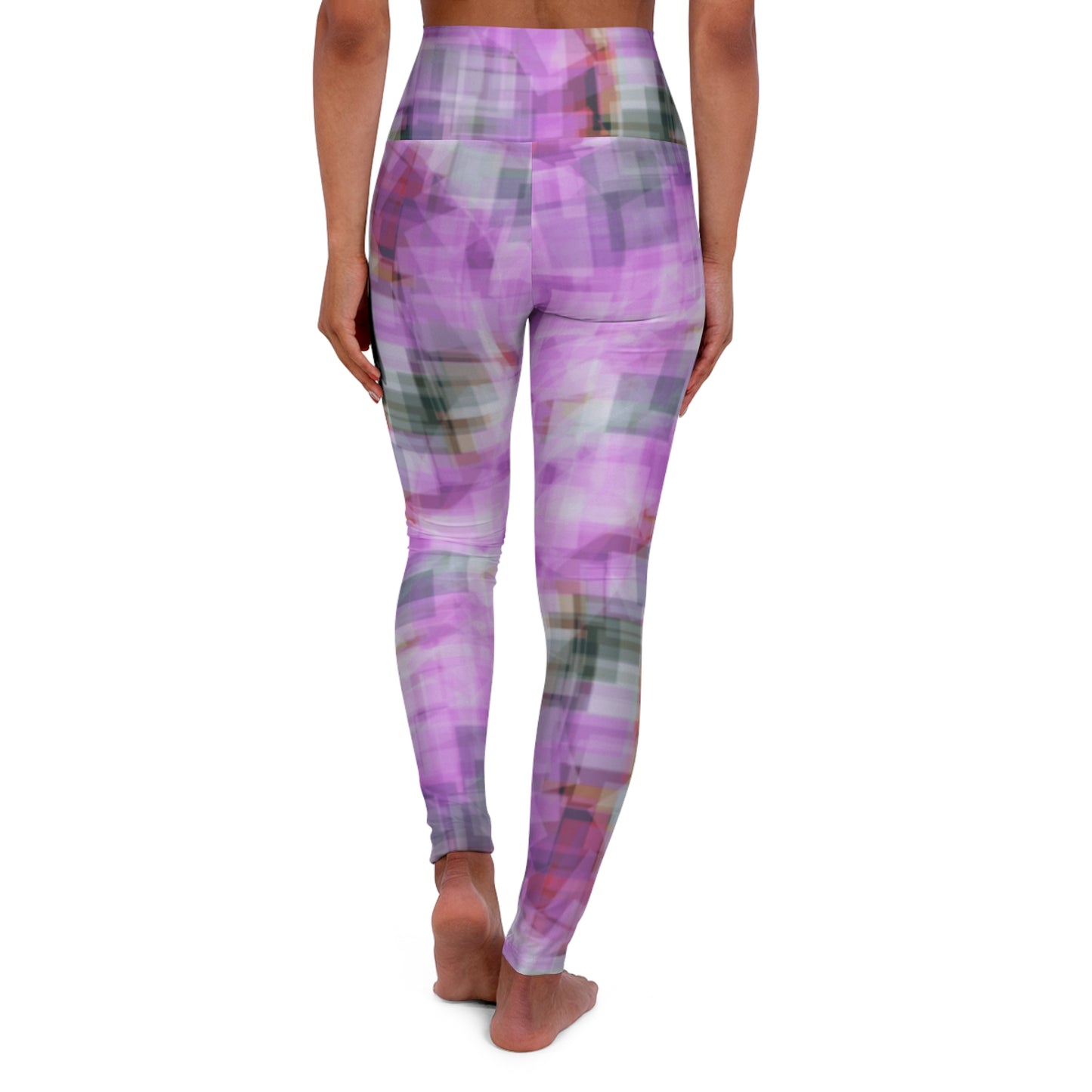 Edie: Chic Pastel High Waisted Leggings, Violet Tones Workout Leggings, Stylish Athleisure Tights, Gift for Fitness Lovers, Fashionable Yoga Wear, Streetwear