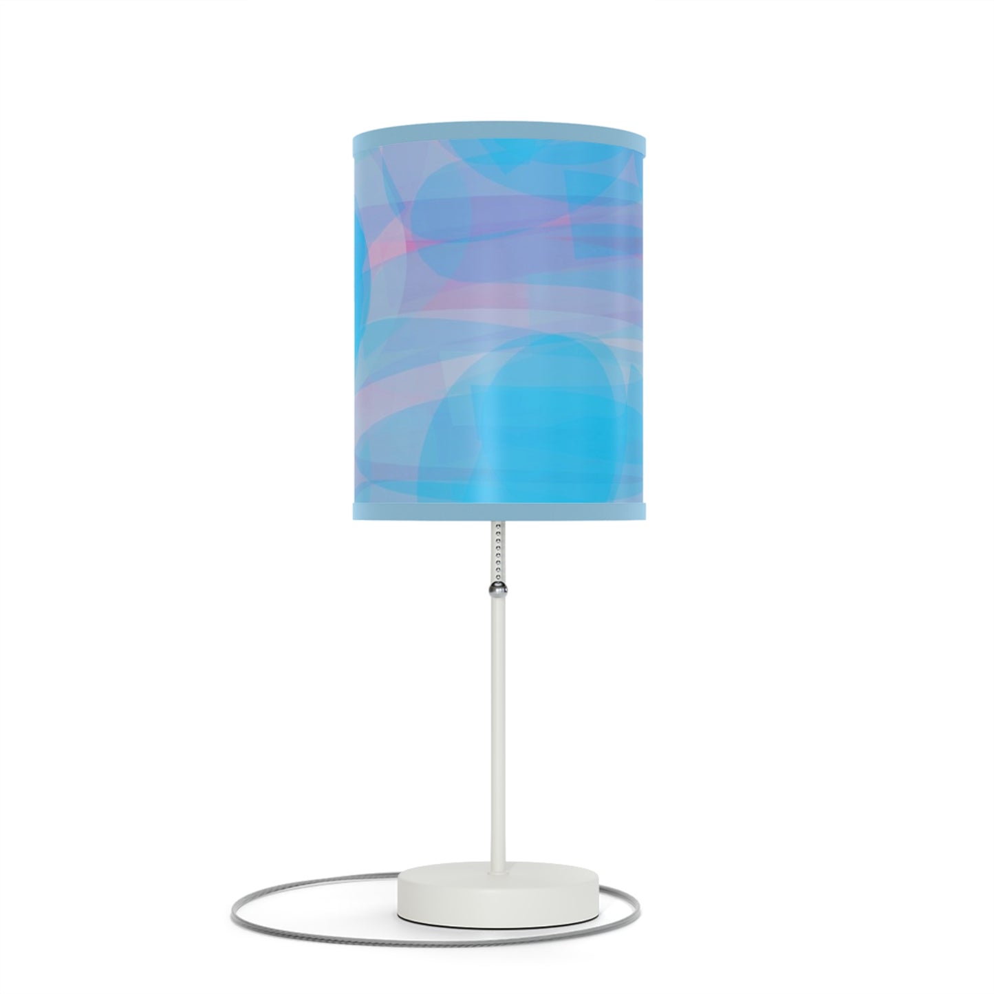 Mellow:  Blue Trim; Modern Blue Abstract Table Lamp - US|CA Plug