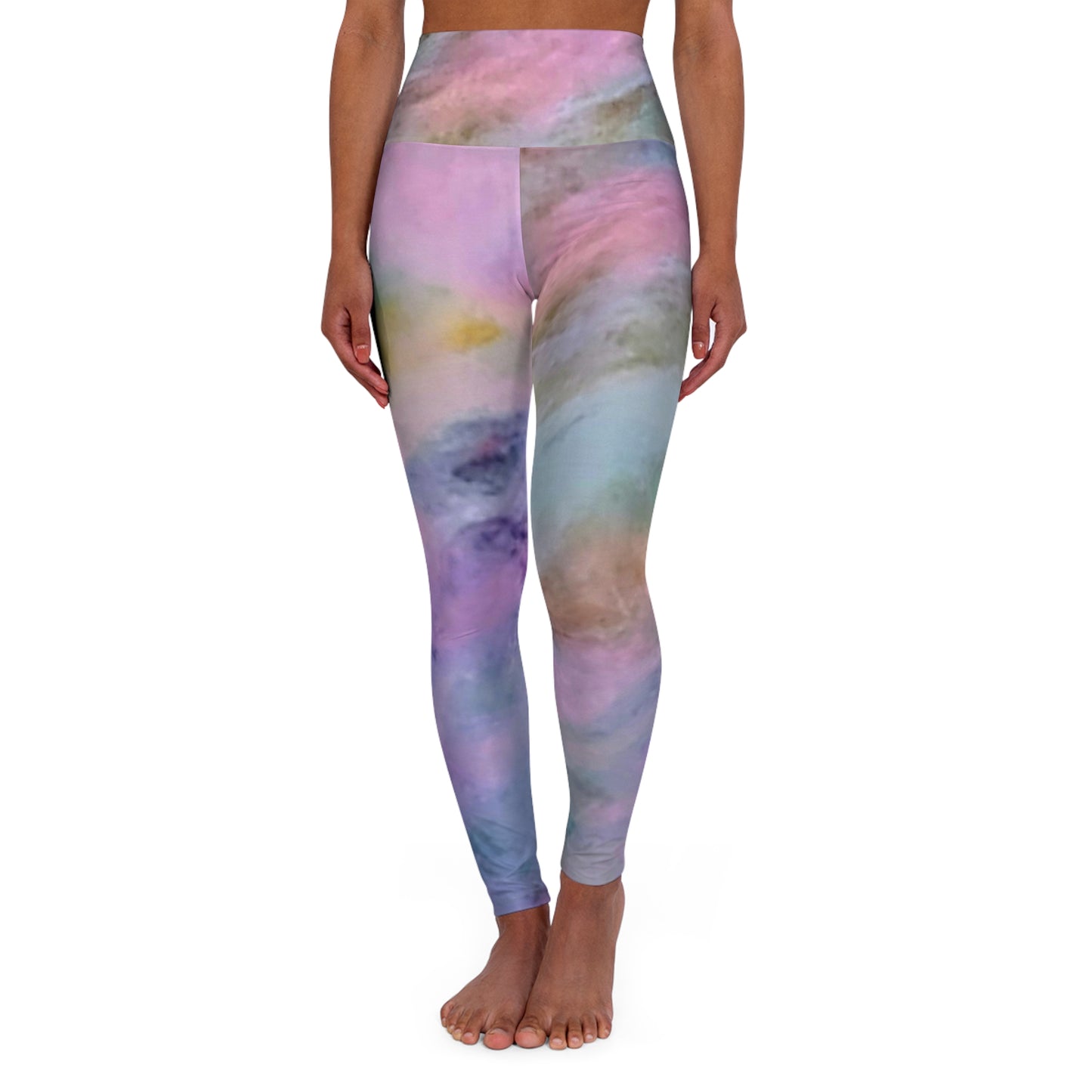 Peace & Luv:  High Waisted Yoga Leggings (AOP)