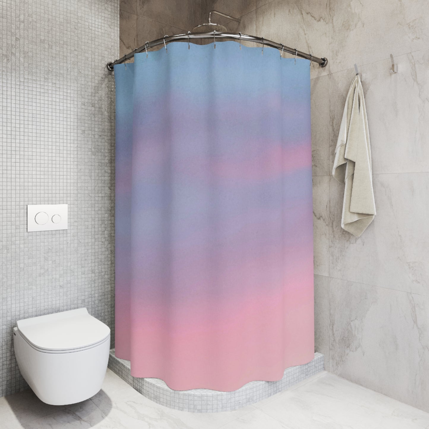 Soothing Sky: Polyester Shower Curtain