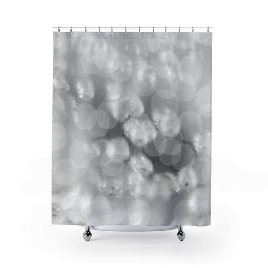 Oksana: Elegant Gray Bokeh Shower Curtain - Modern Bathroom Decor