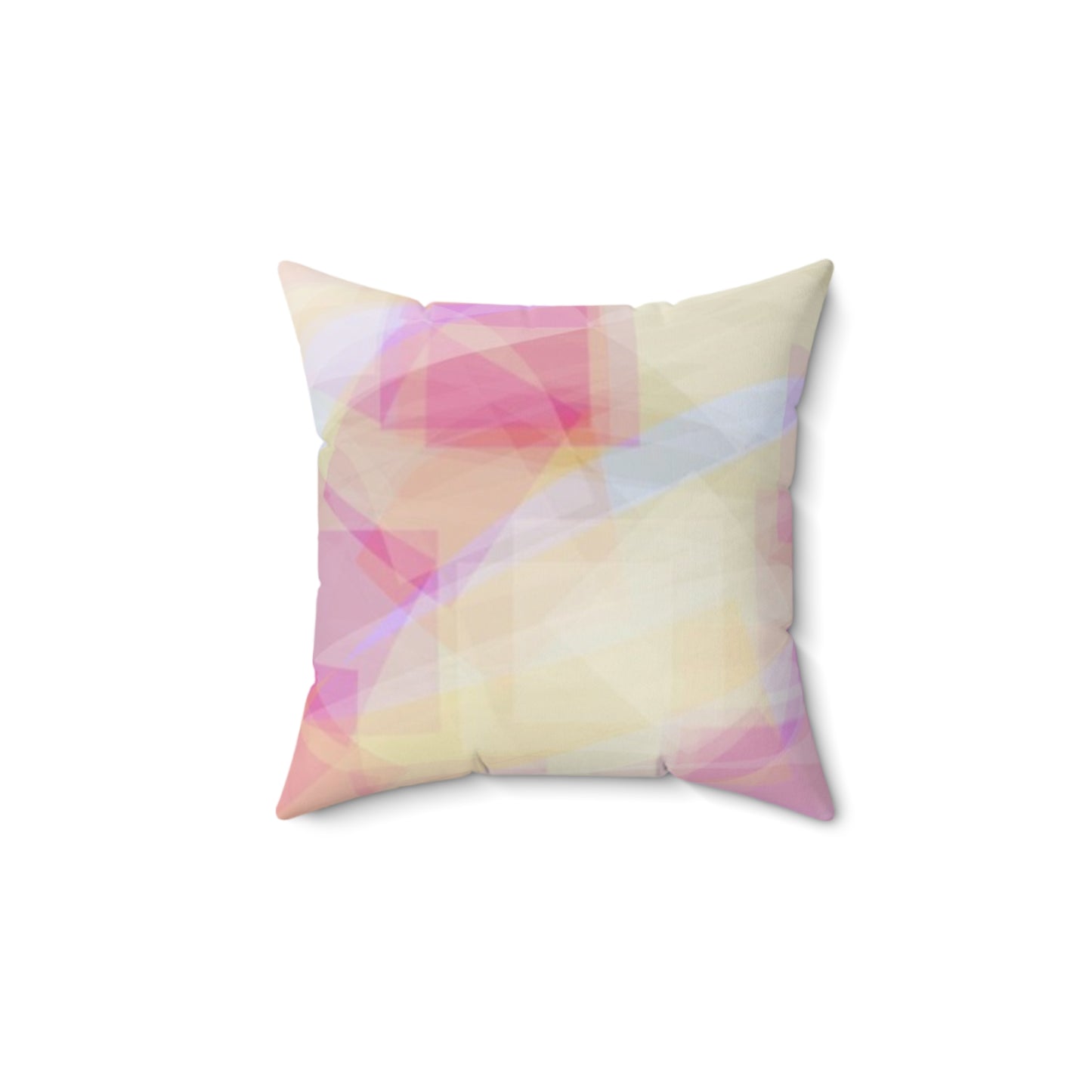 Sweetness & Decency: (14"x14") Pastel Abstract Faux Suede Square Pillow, Soft Decorative Cushion for Cozy Homes, Modern Home Décor