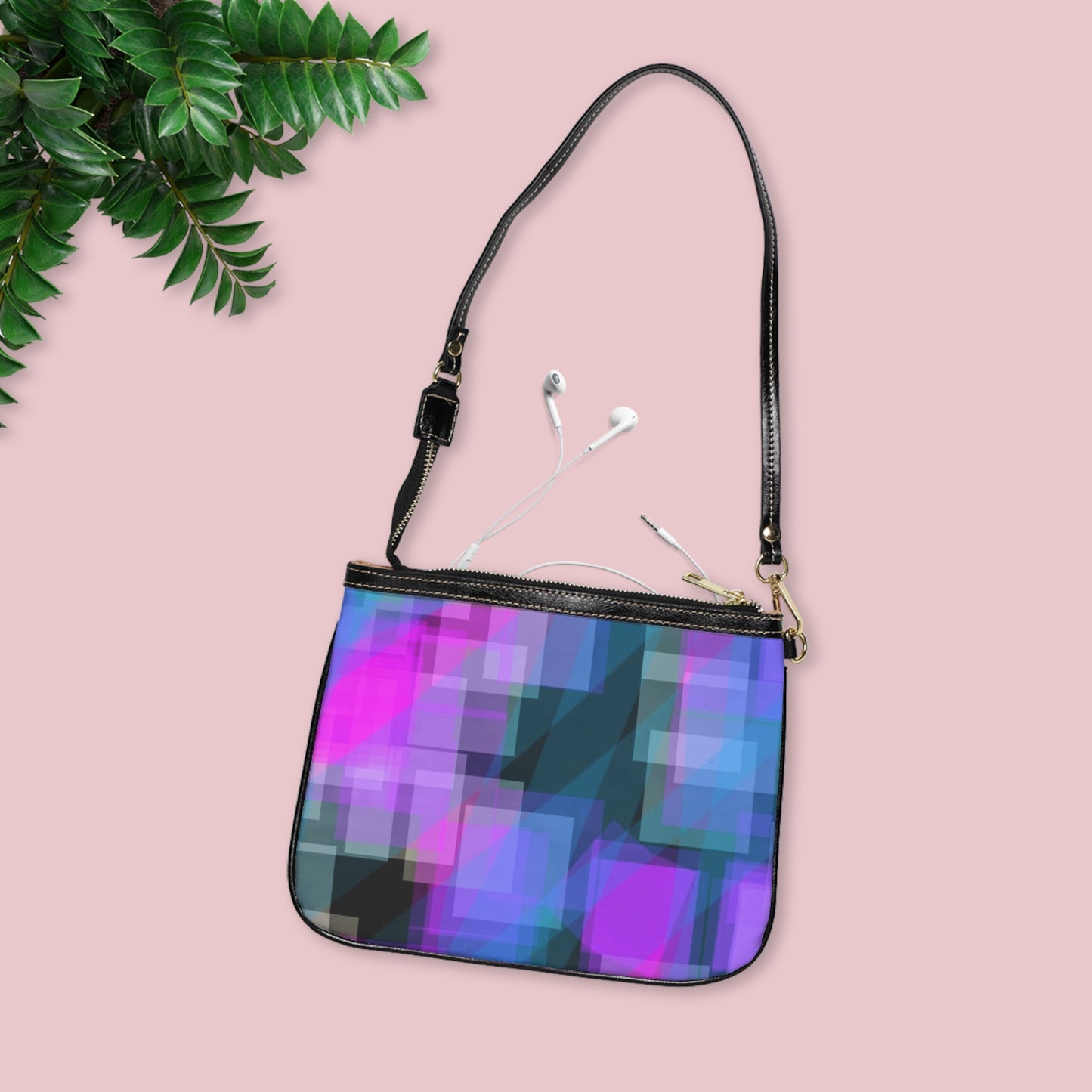 ESP:  Colorful Abstract Small Shoulder Bag, Good Vibes Crossbody Purse, Stylish Grab-and-Go Bag, Perfect Gift for Women, Everyday Accessory