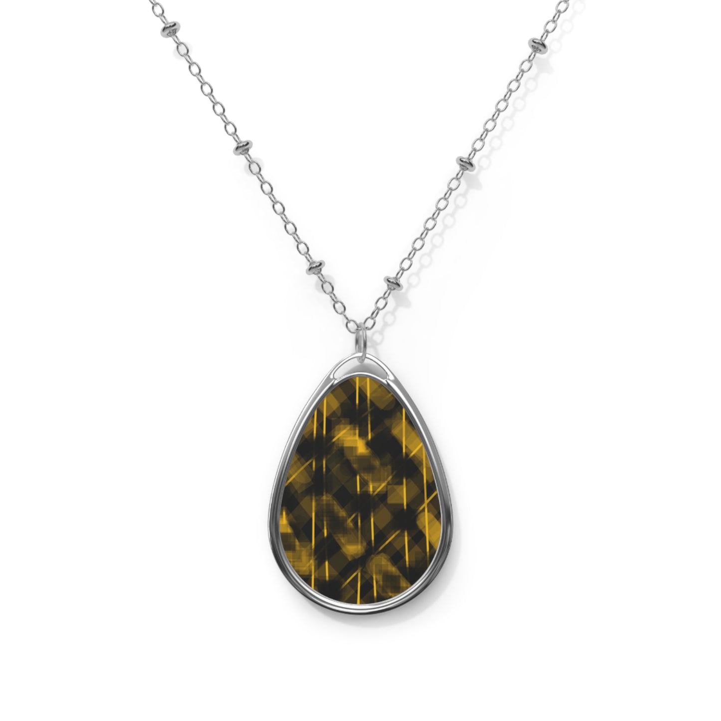 Olga:  Elegant Abstract Art, Classy Tear-Drop Pendant Necklace – Modern and Stylish Jewelry for Any Occasion